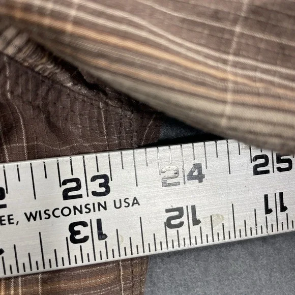 Carhartt Relaxed Fit S/S Button Shirt Mens Large Brown Plaid Pocket 100%‎ Cotton - Picture 9 of 10